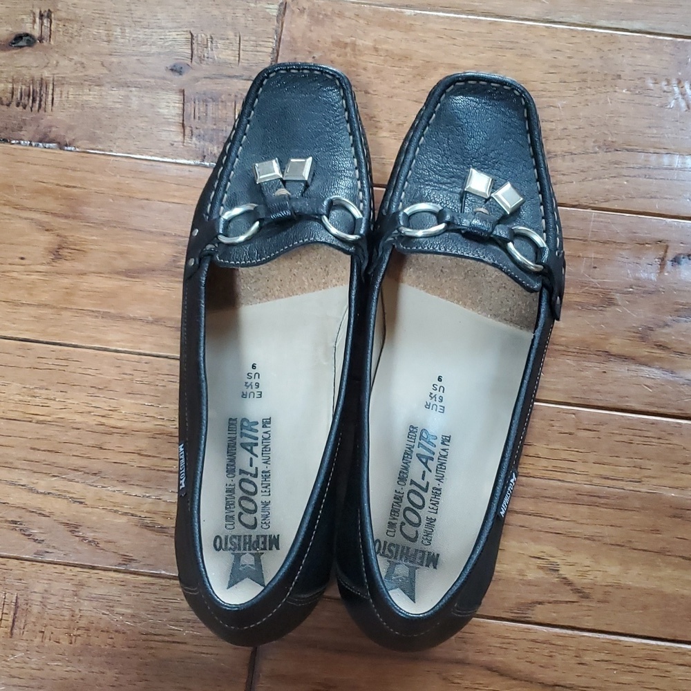 Mephisto Black Leather Tassle Loafers - Picture 4 of 7